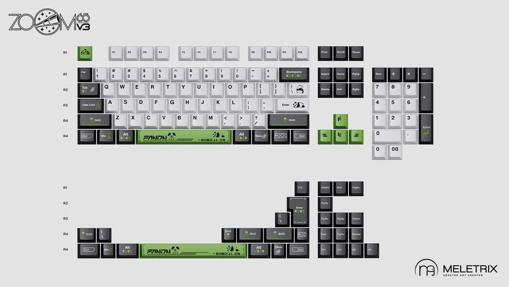 WS Panda Keycaps