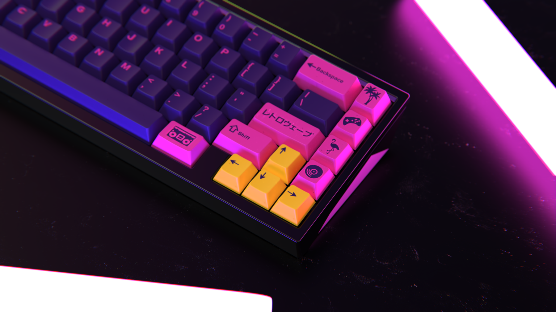 GMK CYL Retrowave Keycaps
