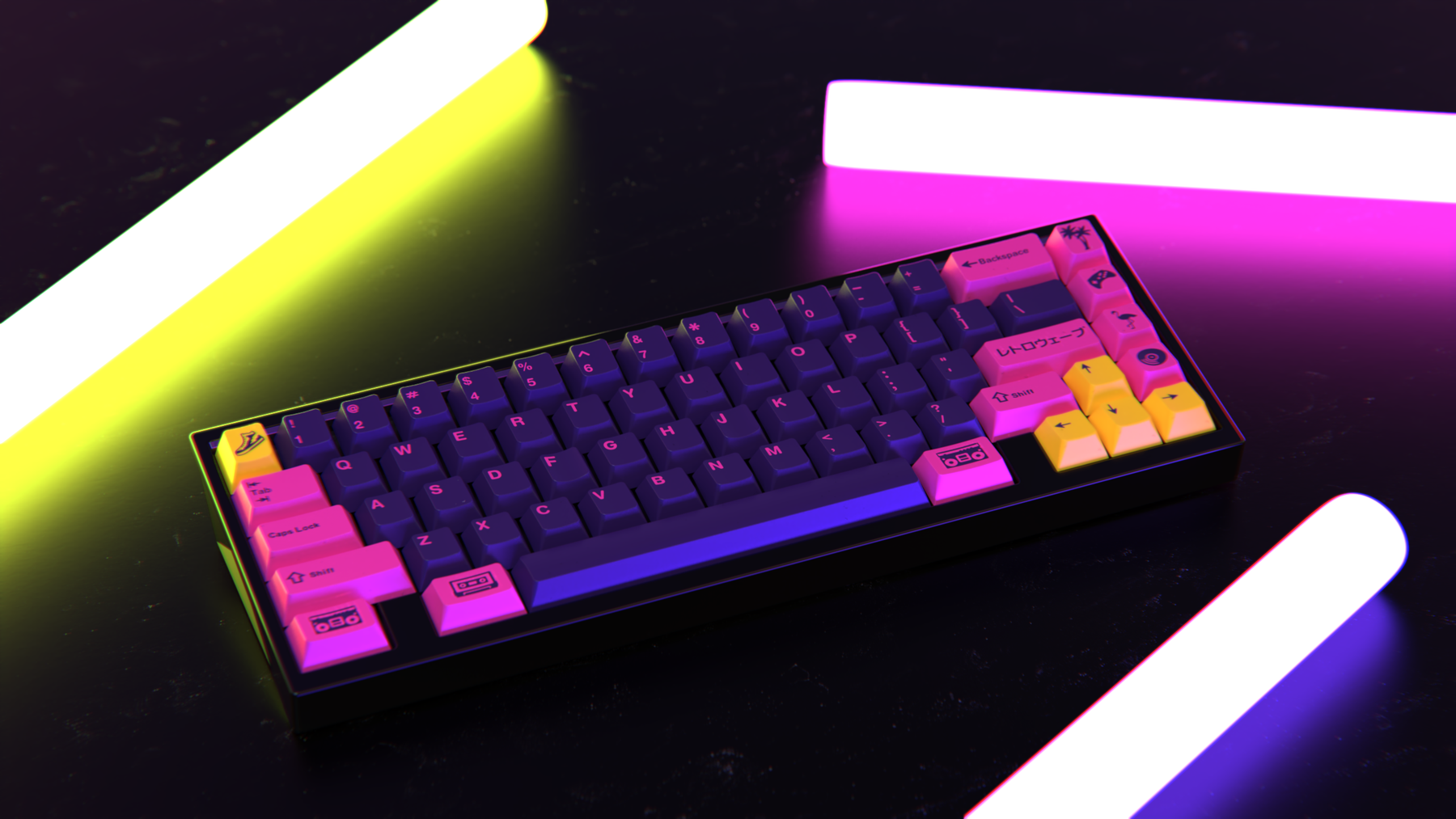 GMK CYL Retrowave Keycaps