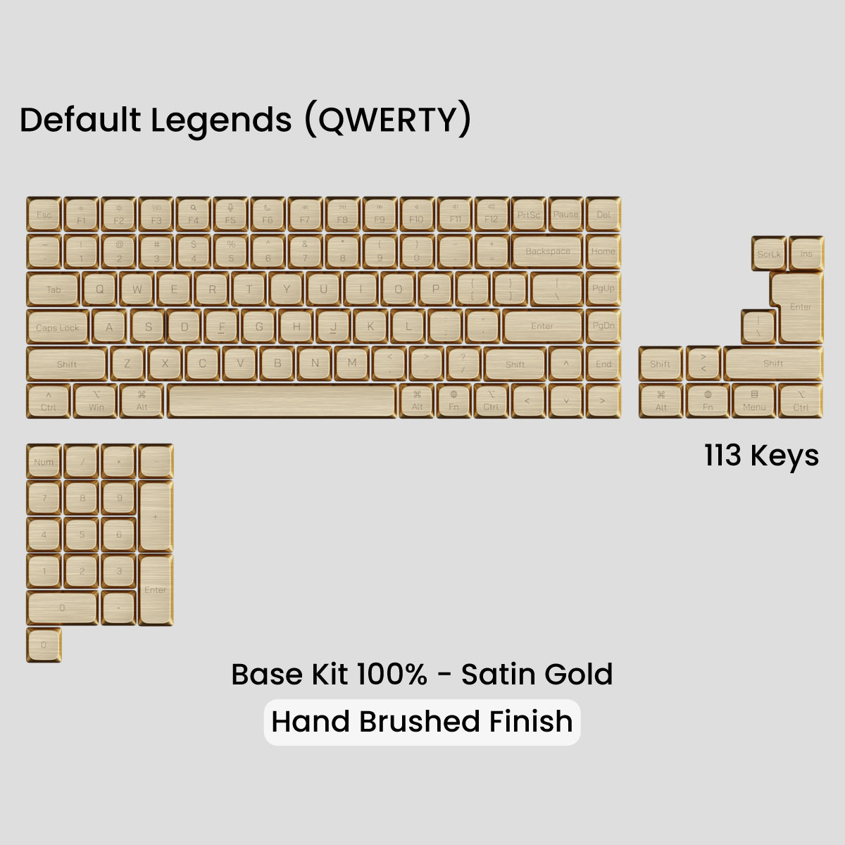Awekeys Air Low Profile Metal Keycaps - Cherry MX