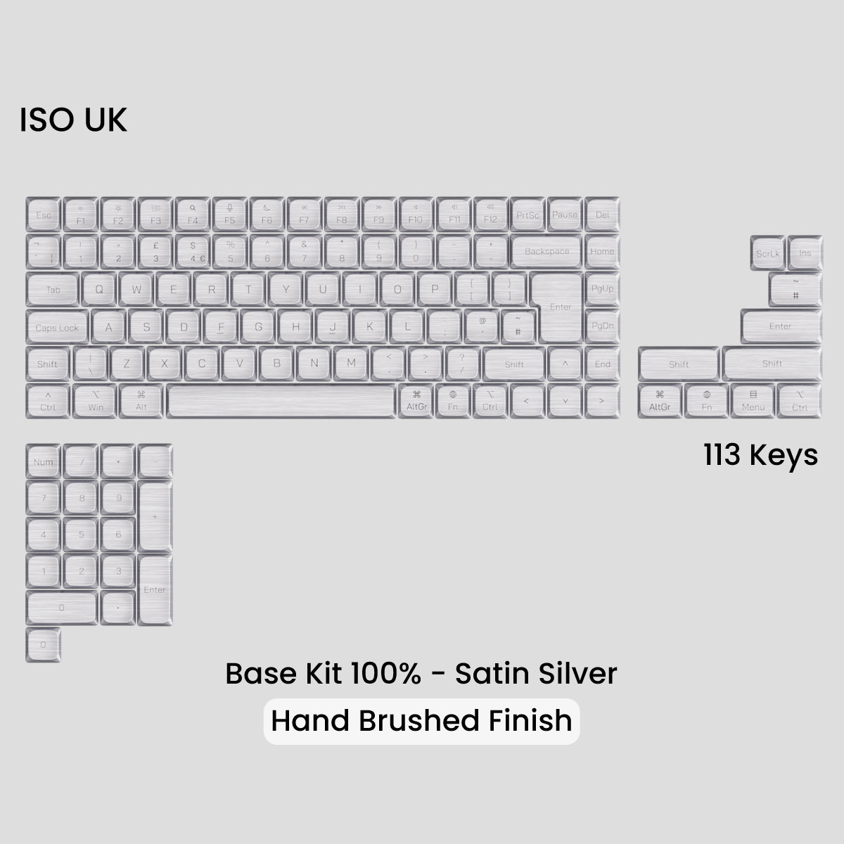 Awekeys Air Low Profile Metal Keycaps - Cherry MX