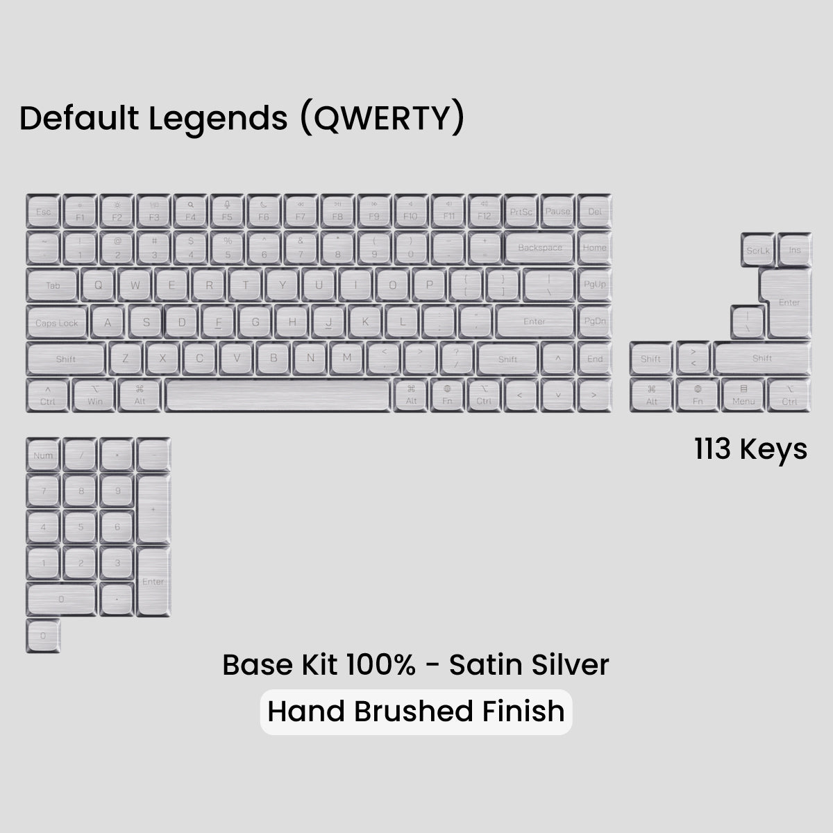 Awekeys Air Low Profile Metal Keycaps - Cherry MX