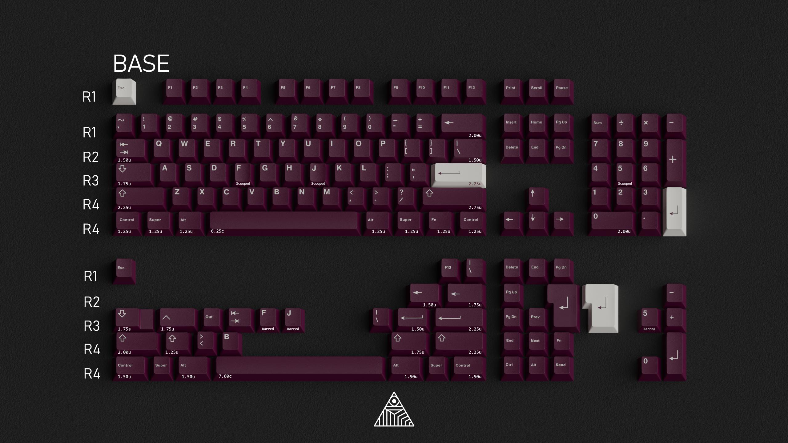 GMK CYL Maroon Keycaps