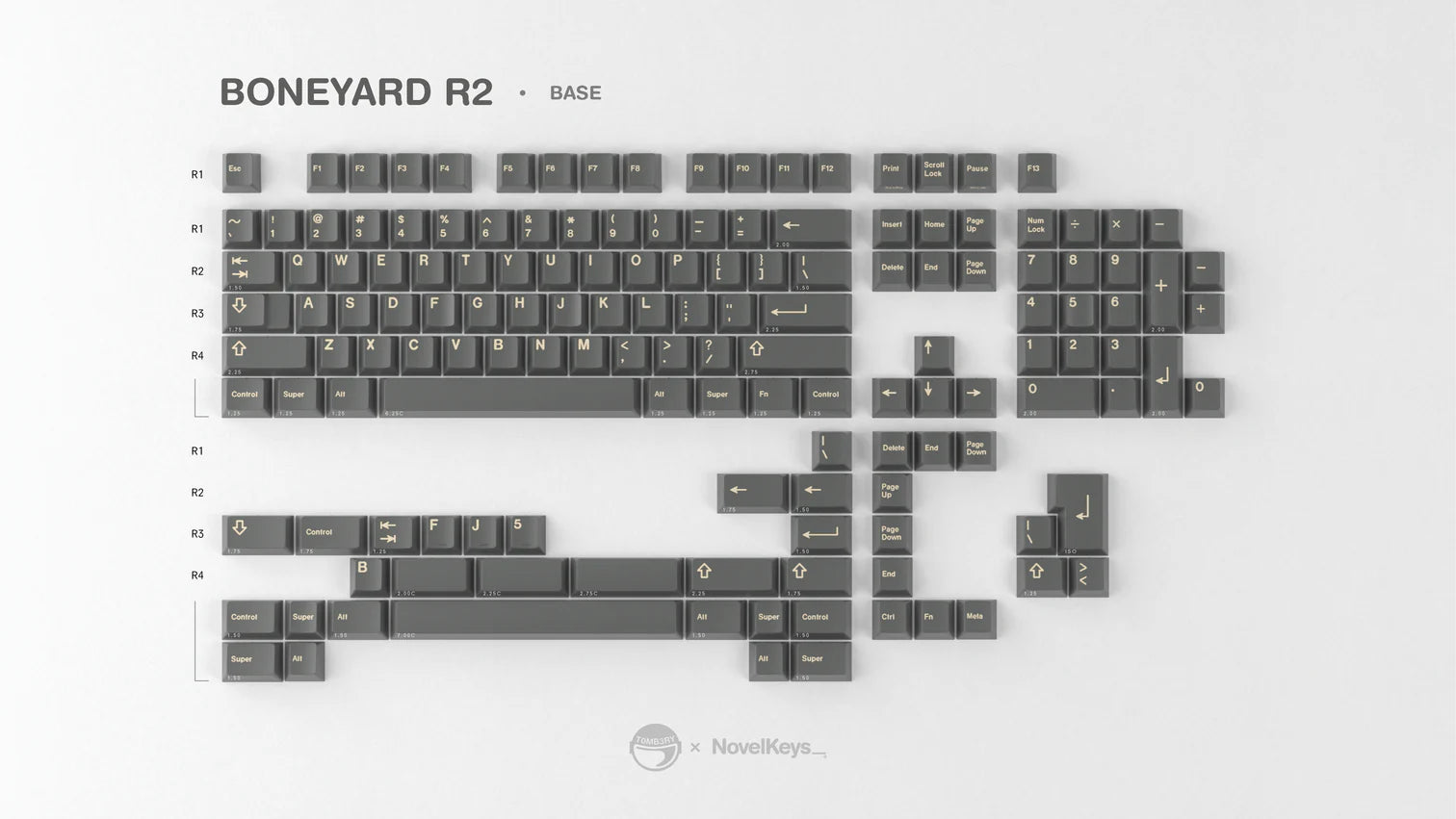 GMK CYL Boneyard R2 Keycaps