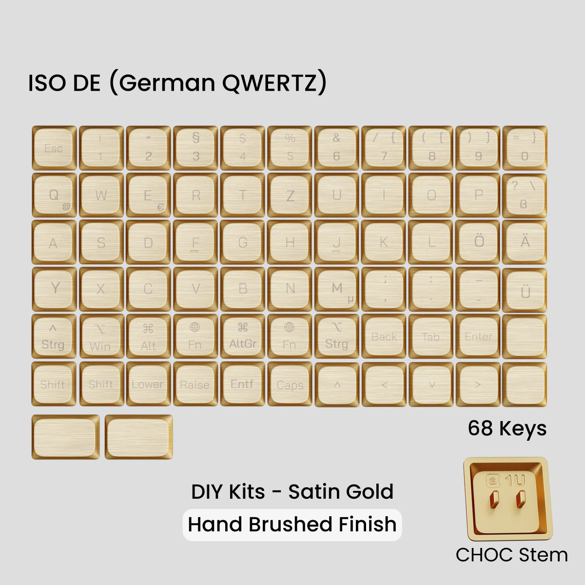 Awekeys Air Low Profile Metal Keycaps - Choc Stem