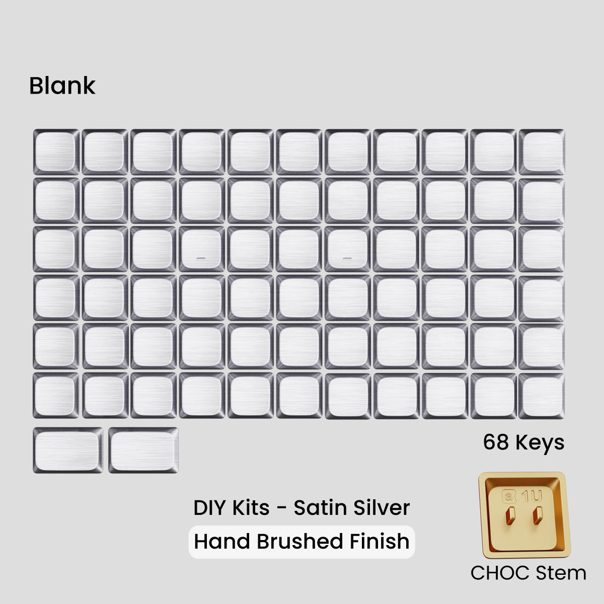 Awekeys Air Low Profile Metal Keycaps - Choc Stem