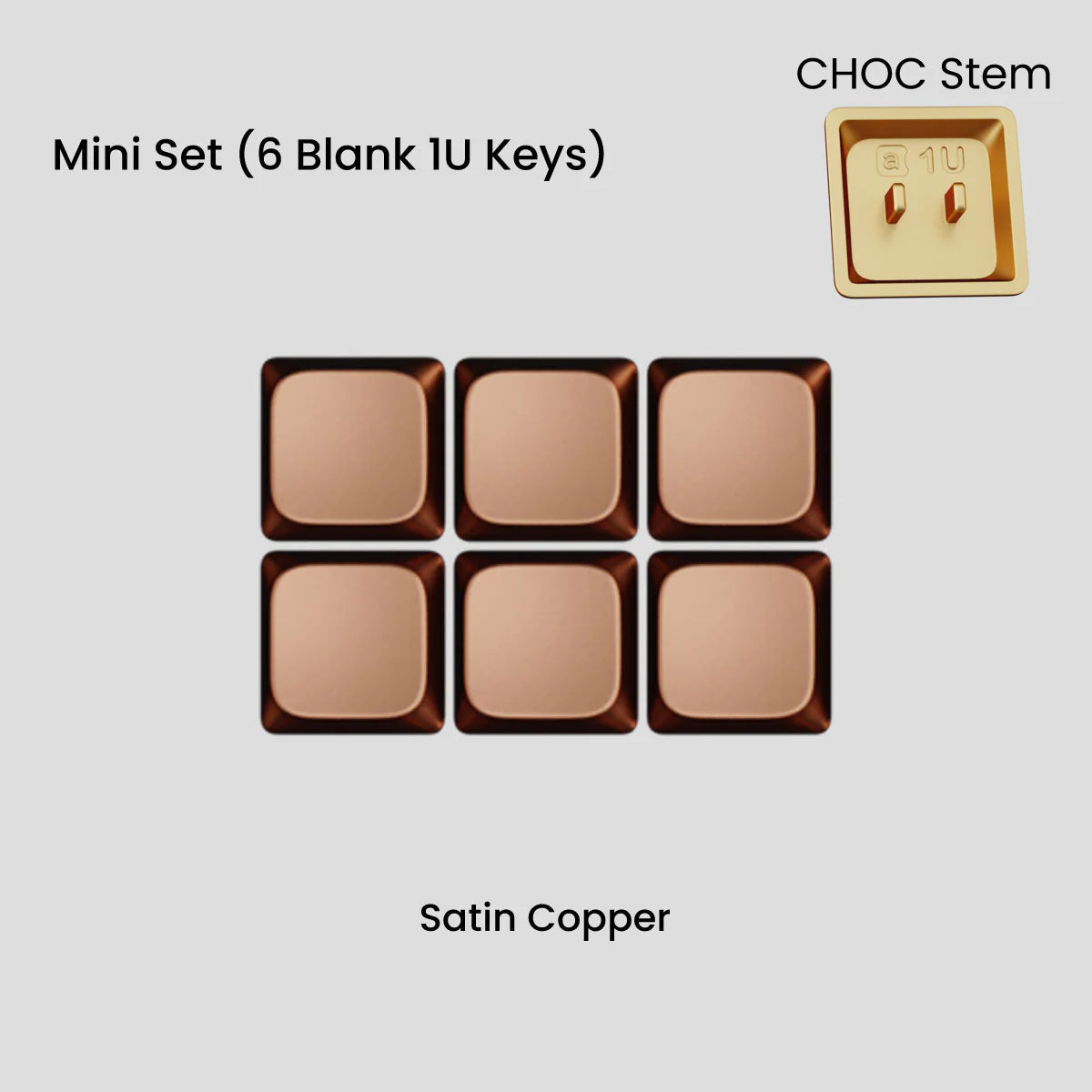 Awekeys Air Low Profile Metal Keycaps - Choc Stem