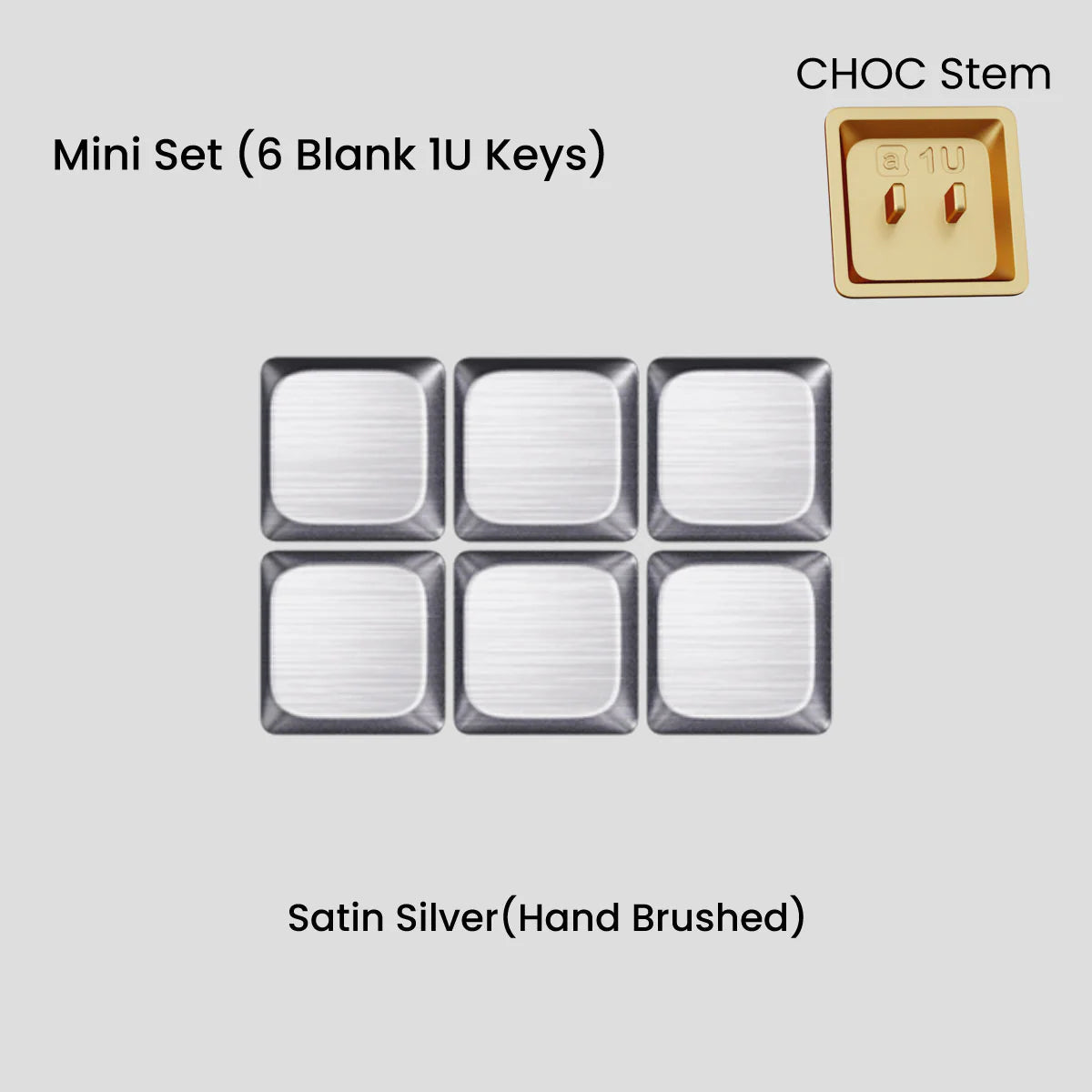 Awekeys Air Low Profile Metal Keycaps - Choc Stem