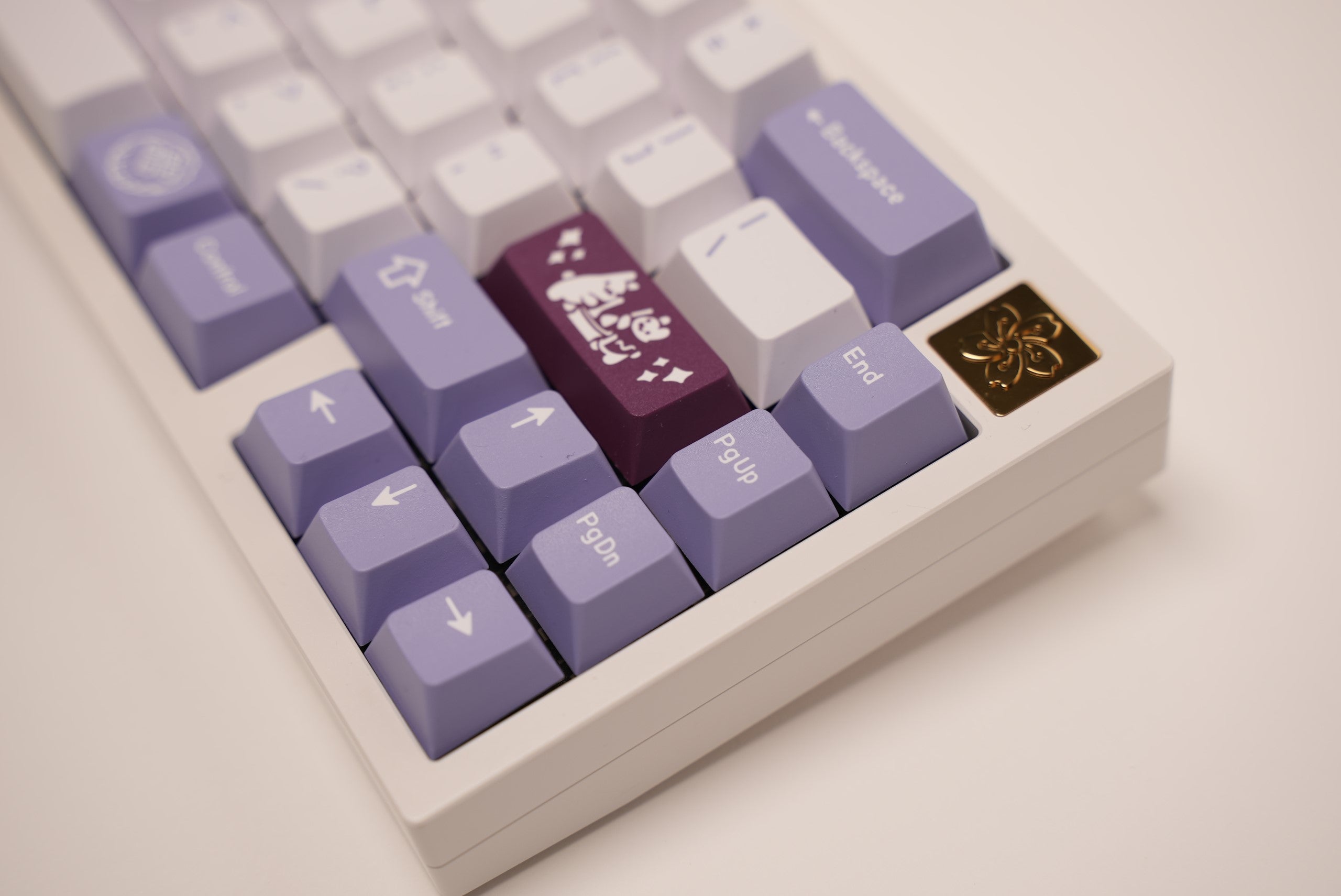 Fuji 65v2 Swirl Keyboard - Snow White