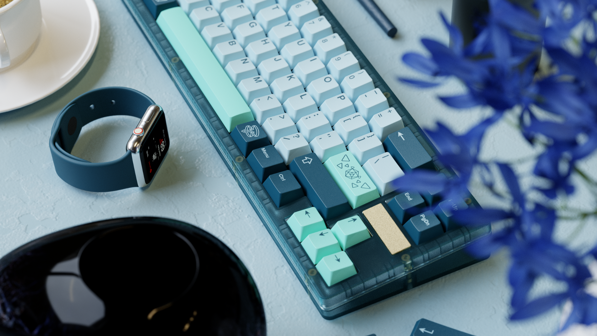 WS Entwined Flowers Keycaps