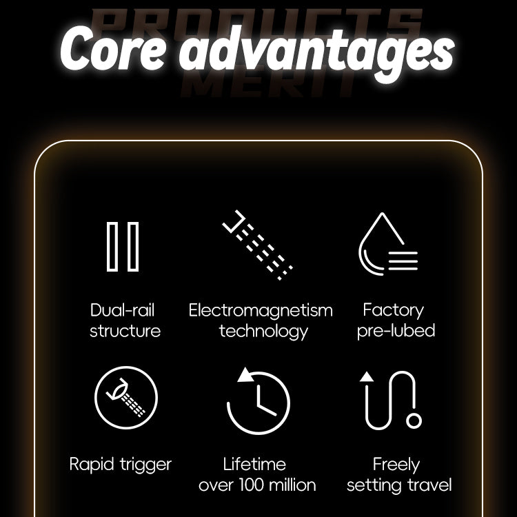 Gateron Magnetic Orange RGB HE Linear Switch