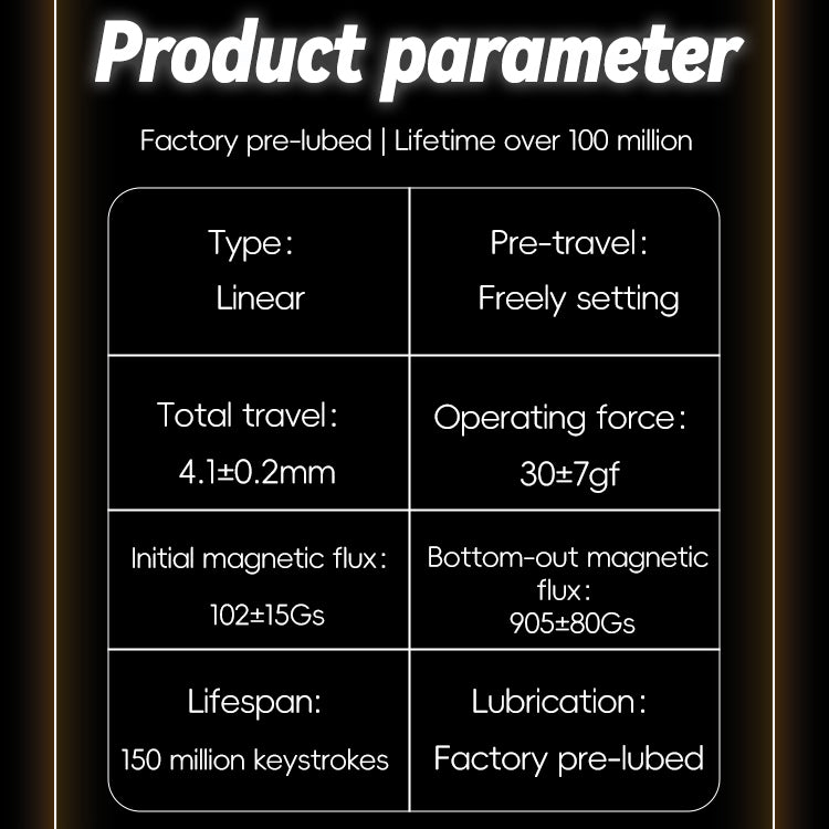 Gateron Magnetic Orange RGB HE Linear Switch