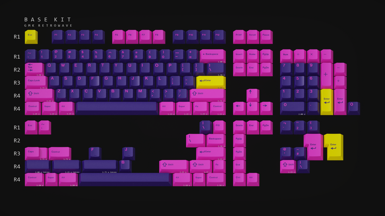 GMK Retrowave Keycaps