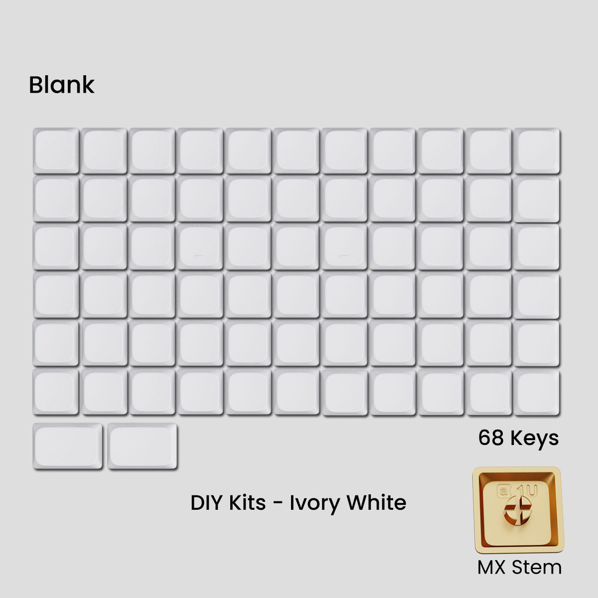 Awekeys Air Low Profile Metal Keycaps - Cherry MX