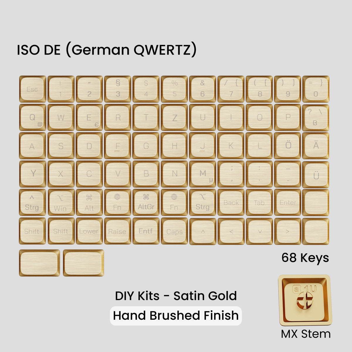 Awekeys Air Low Profile Metal Keycaps - Cherry MX