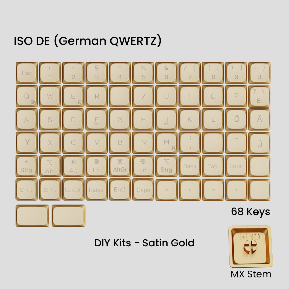Awekeys Air Low Profile Metal Keycaps - Cherry MX