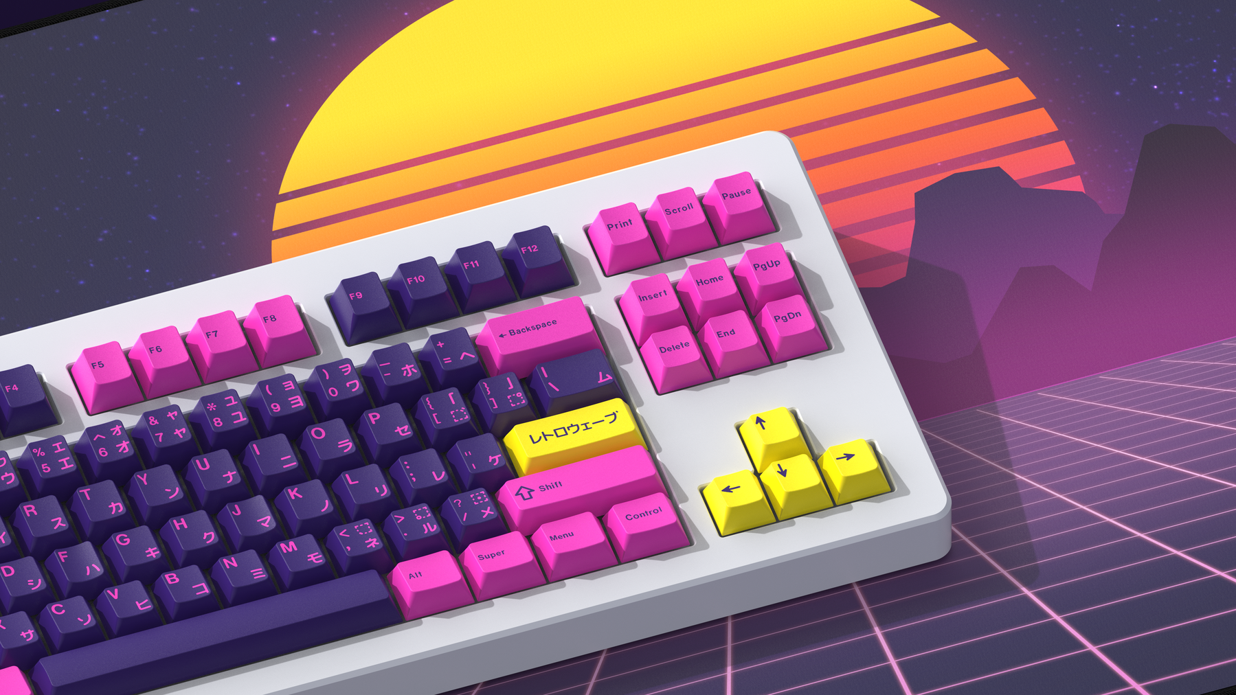 GMK CYL Retrowave Keycaps