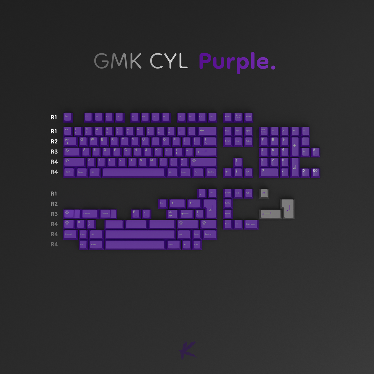 GMK CYL Purple Keycaps