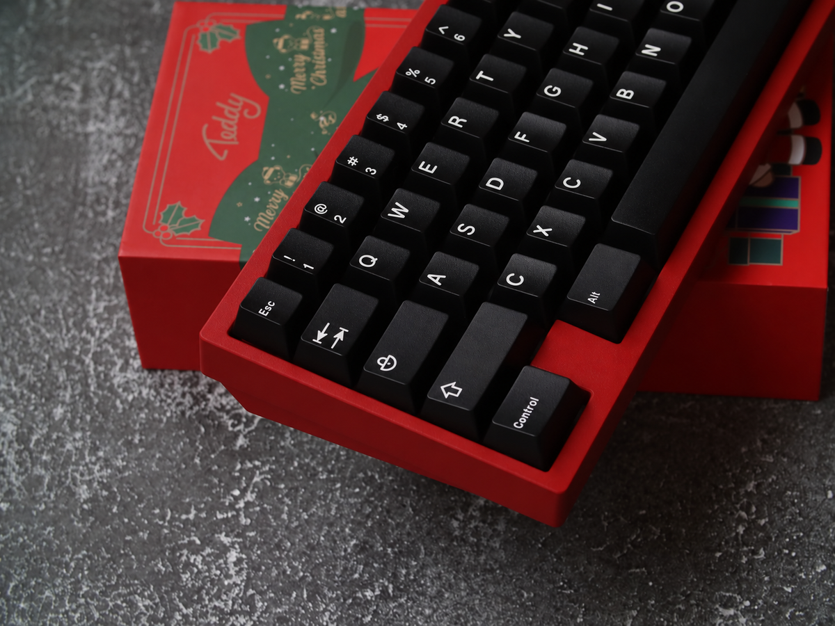 JTK White on Black Keycaps