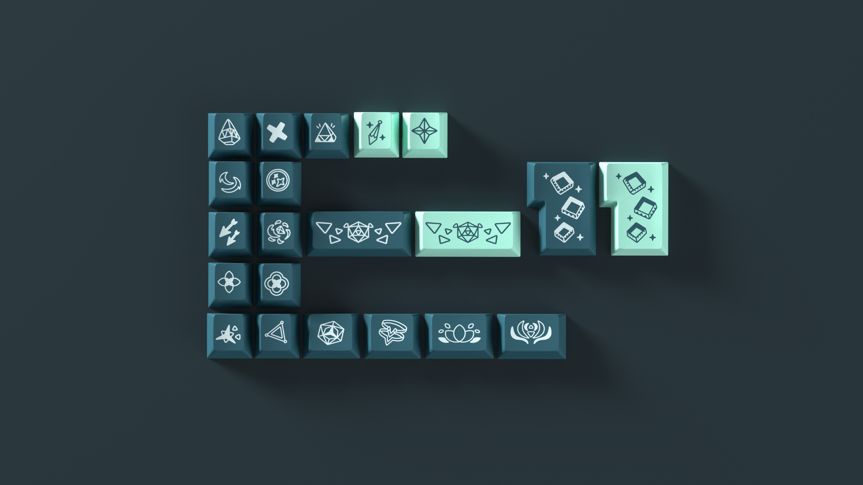 WS Entwined Flowers Keycaps