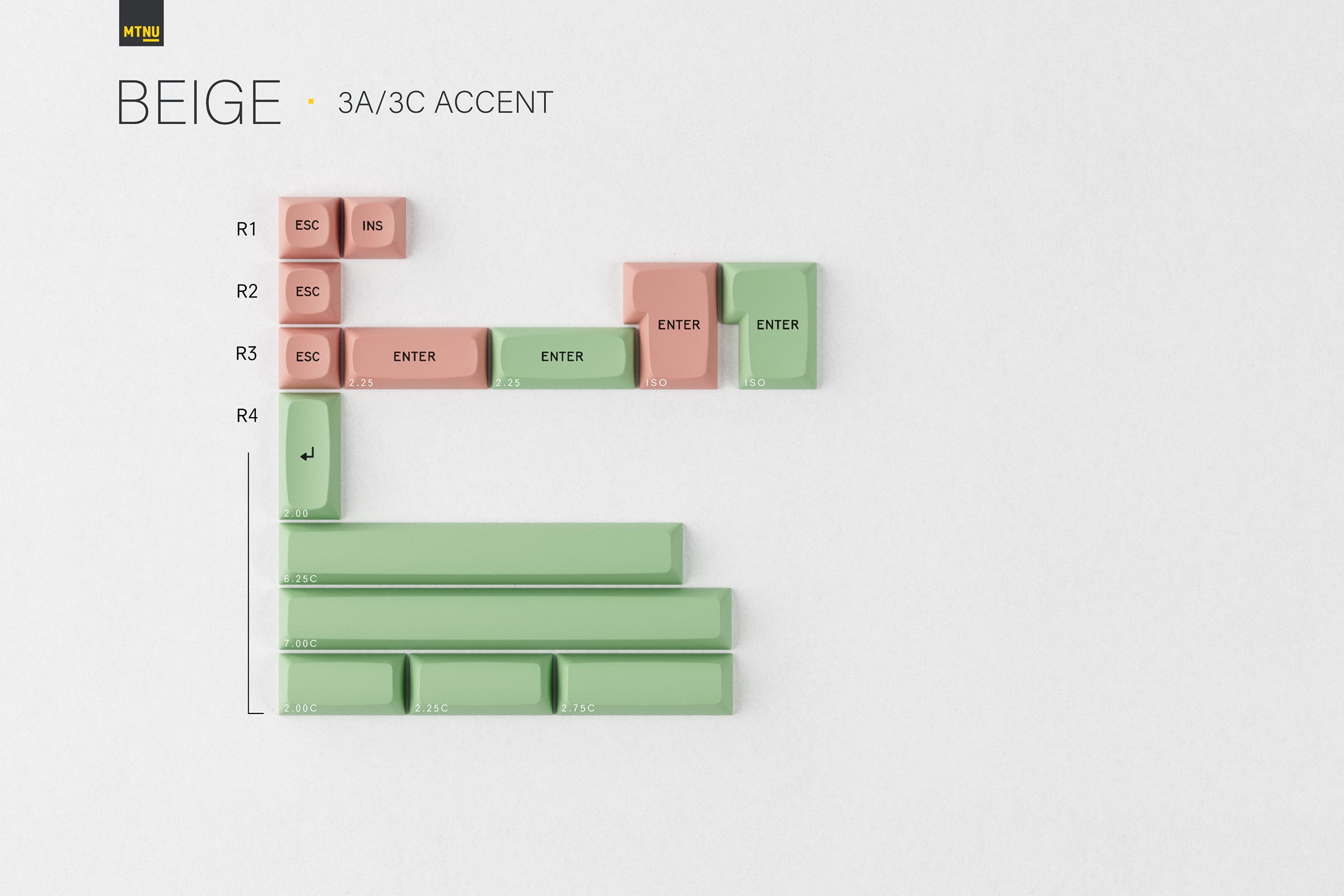 GMK MTNU Beige Keycaps