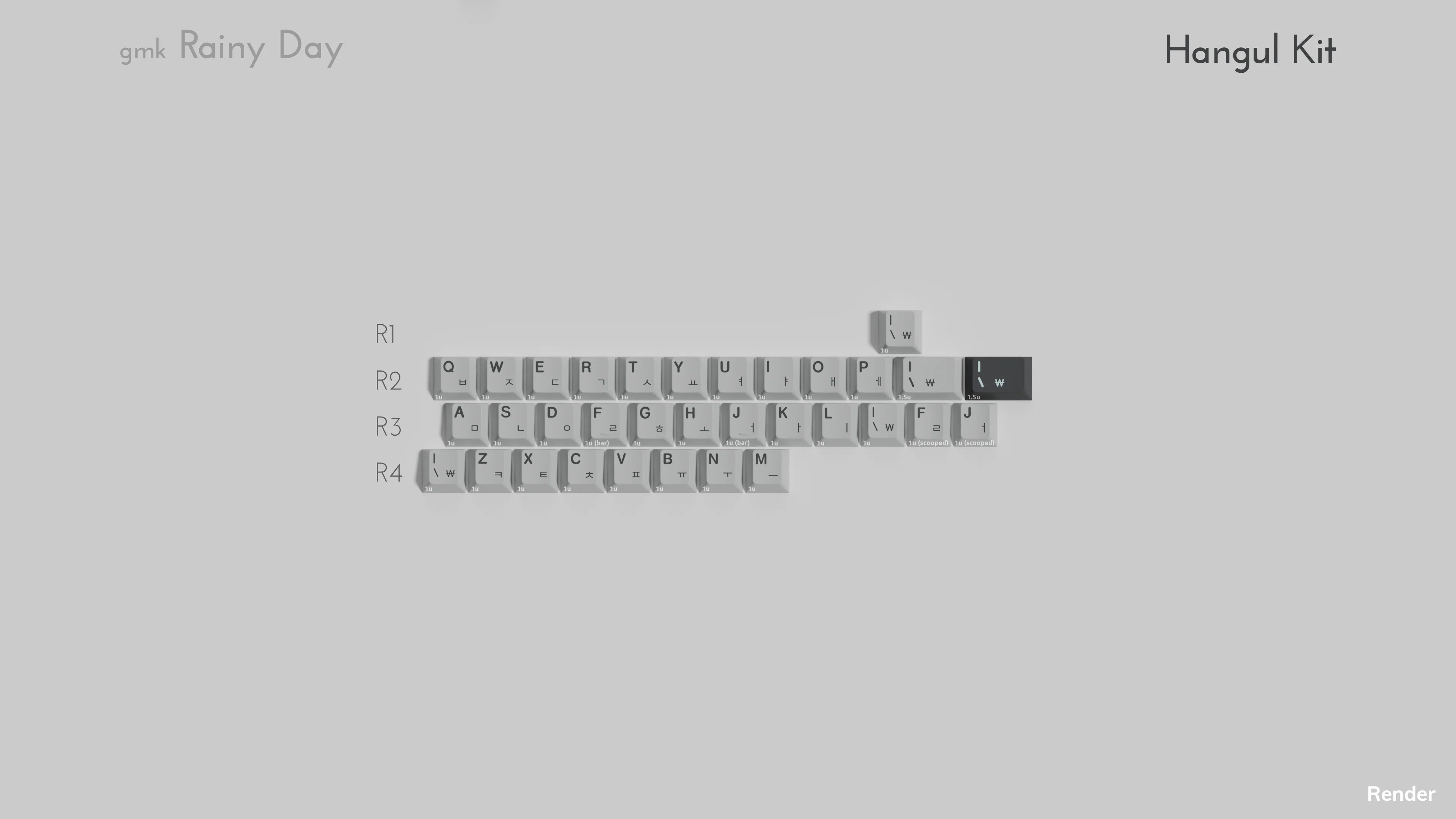 GMK CYL Rainy Day R2 Keycaps