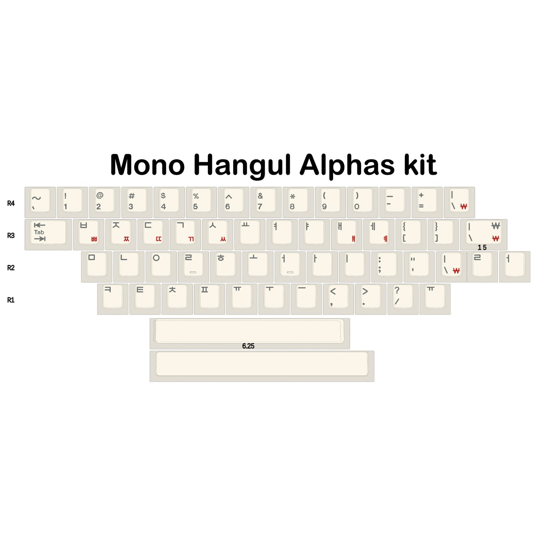 ePBT Simple Hangul Keycaps