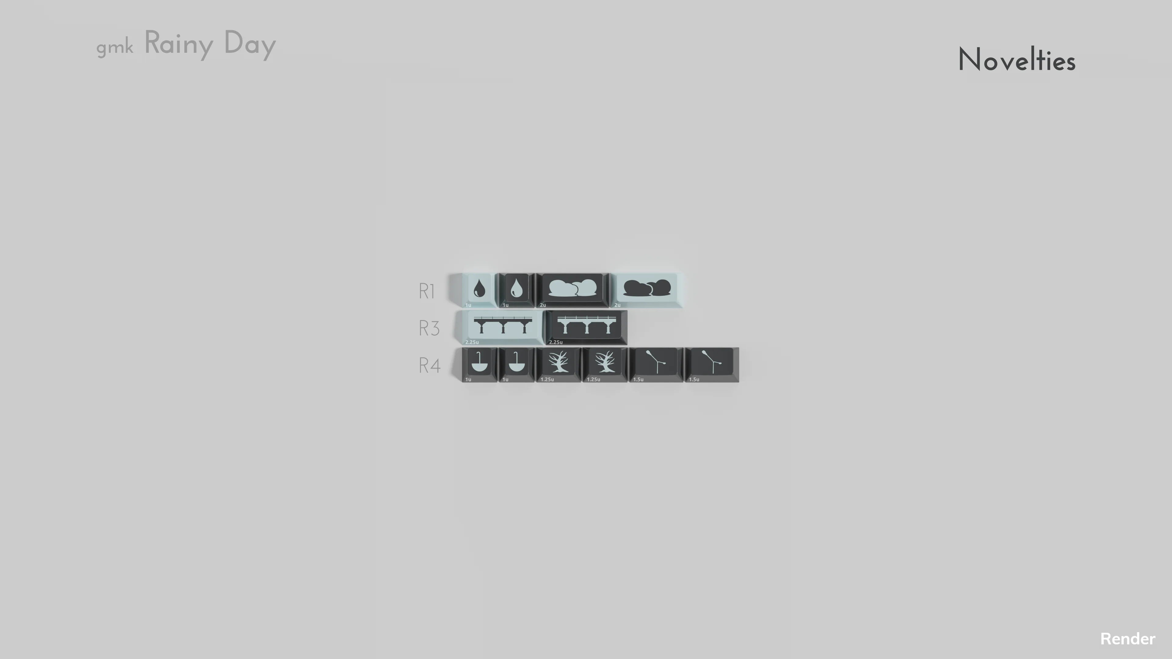 GMK CYL Rainy Day R2 Keycaps