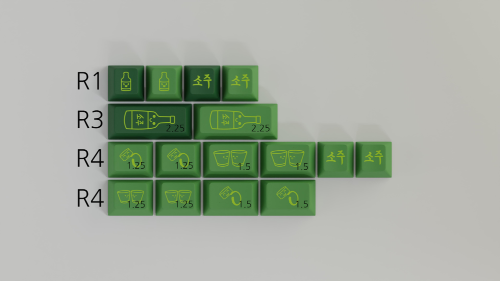 ePBT Soju Keycaps