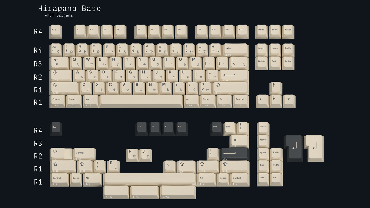 ePBT Origami Keycaps