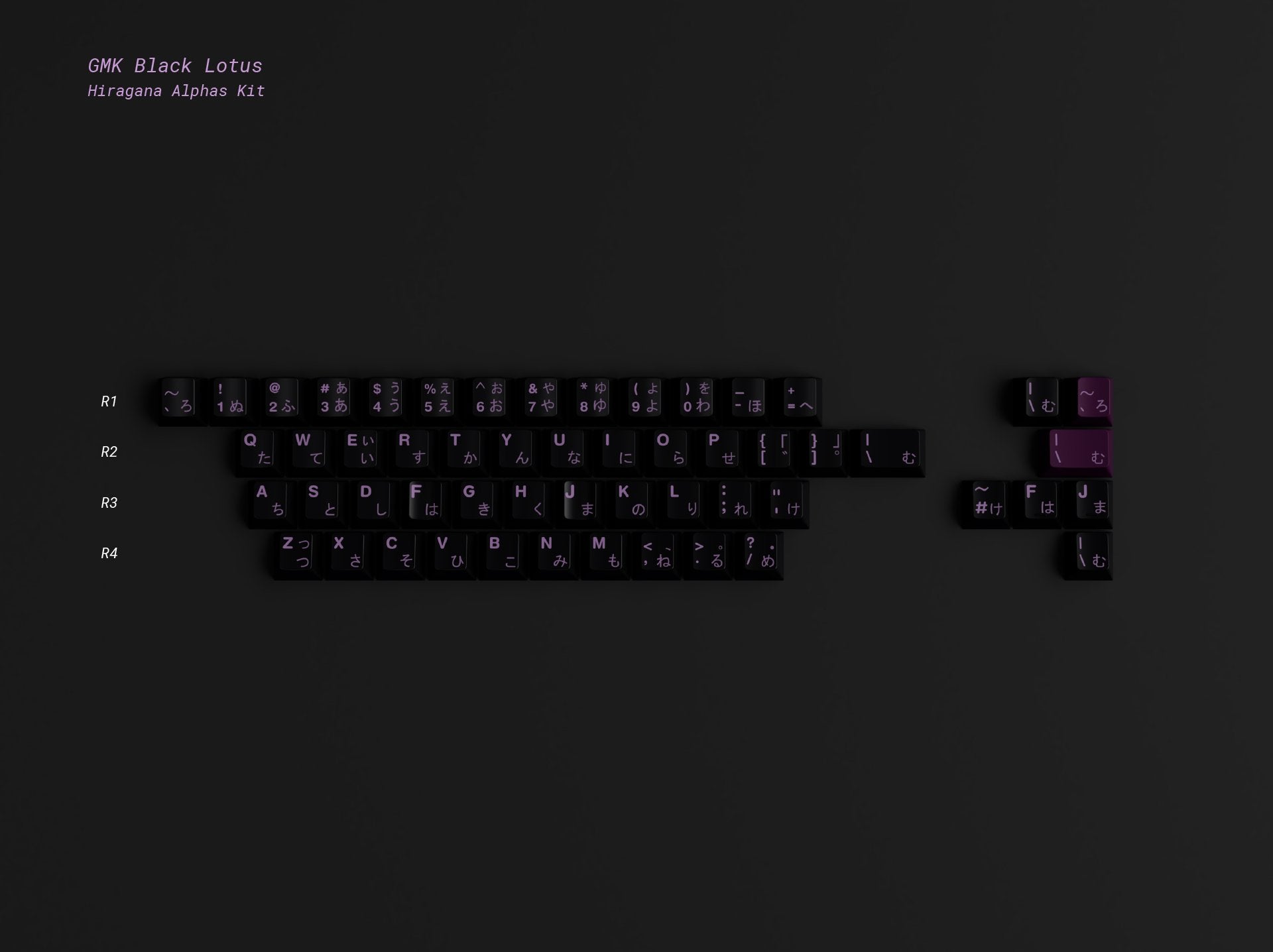 GMK CYL Black Lotus Keycaps