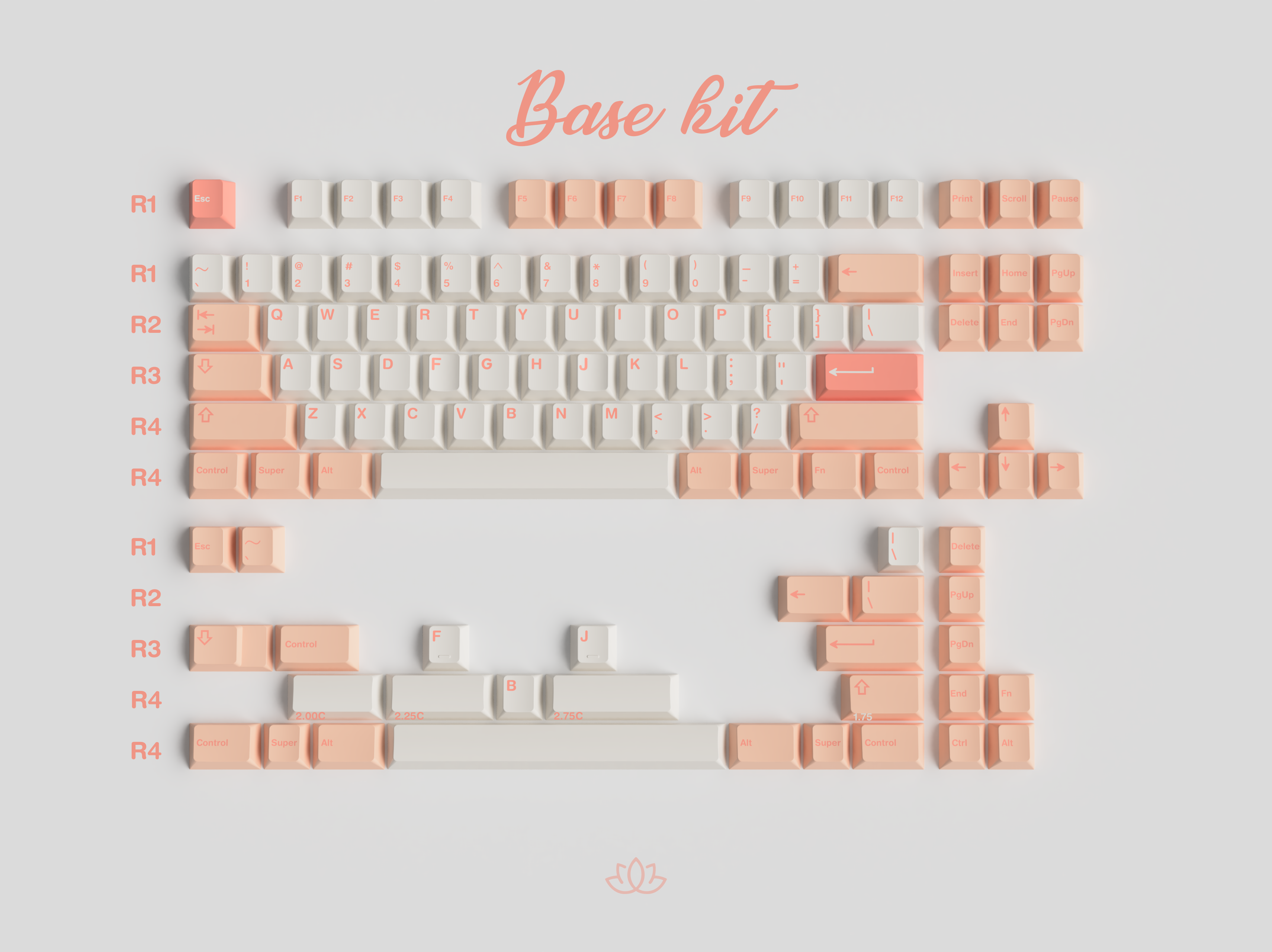 GMK CYL  Peaches n Cream Lite Keycaps