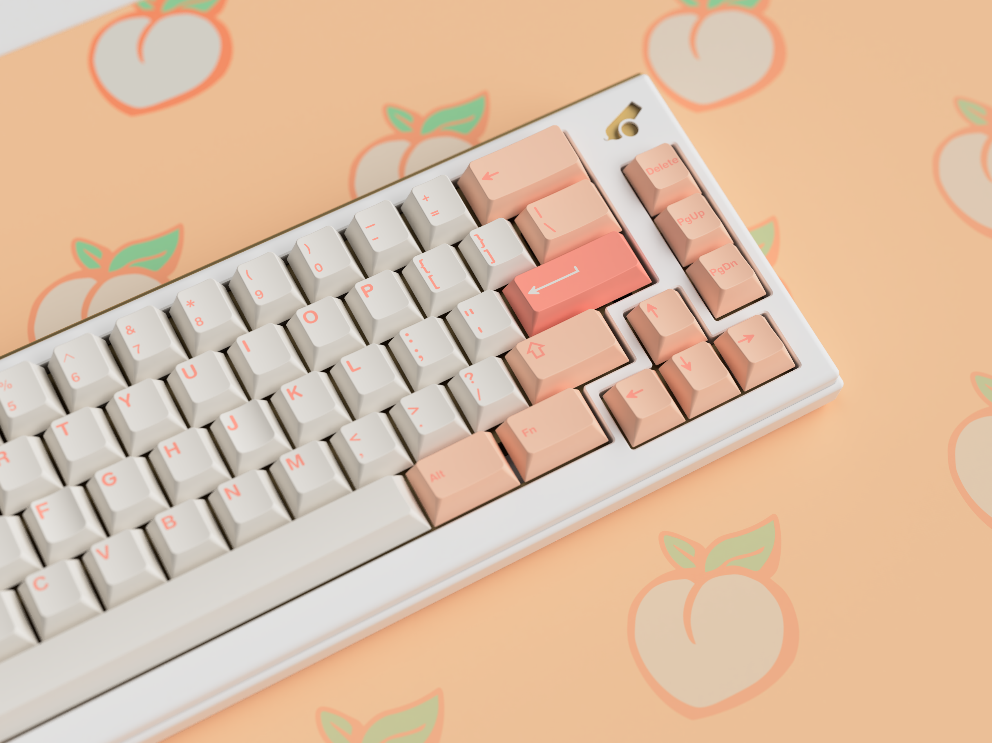 Deskmat - GMK Peaches n Cream Lite