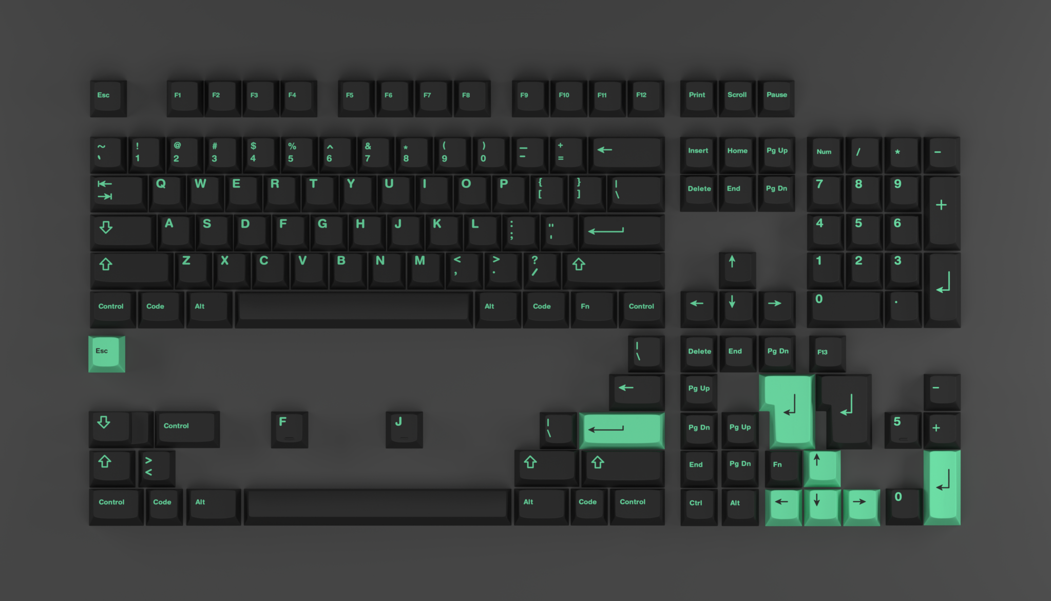 GMK CYL Aurora Polaris Keycaps