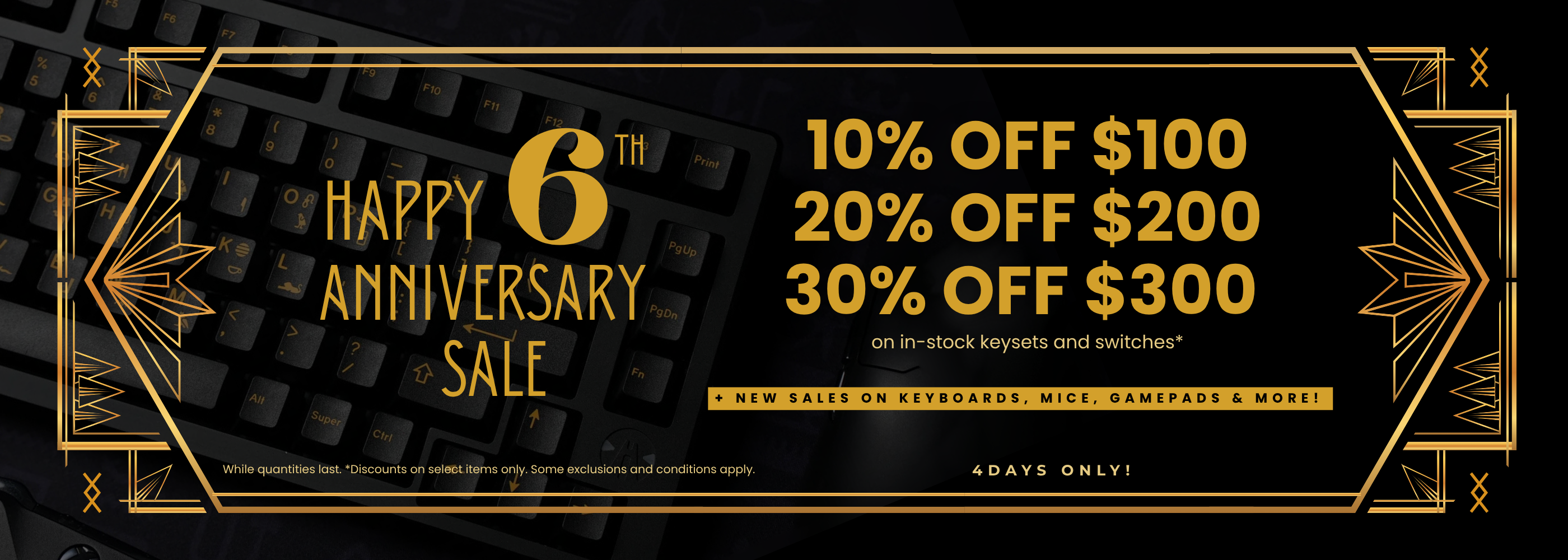 6th Anniversary Sale 2025 - Keycaps & Switches