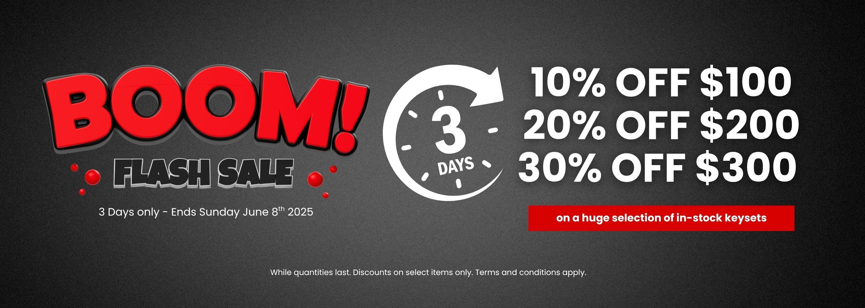 Boom Flash Sale