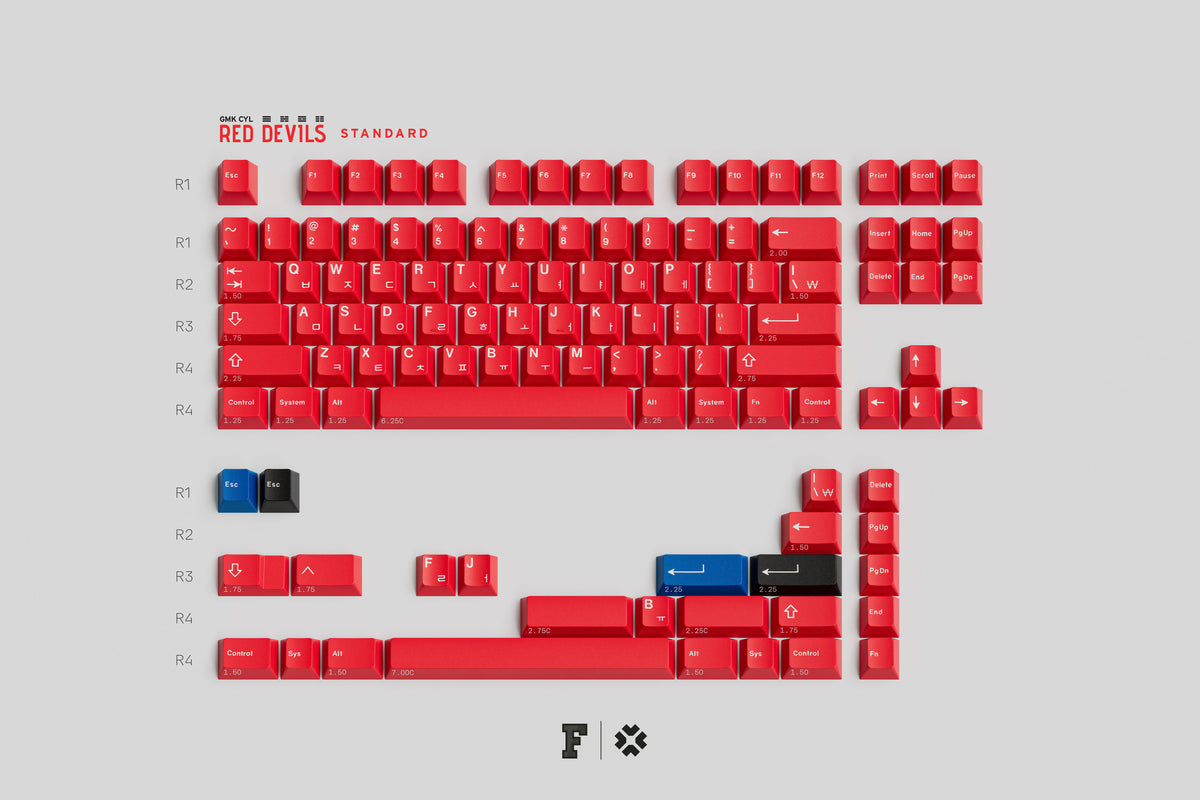 GMK CYL Red Devils Keycaps