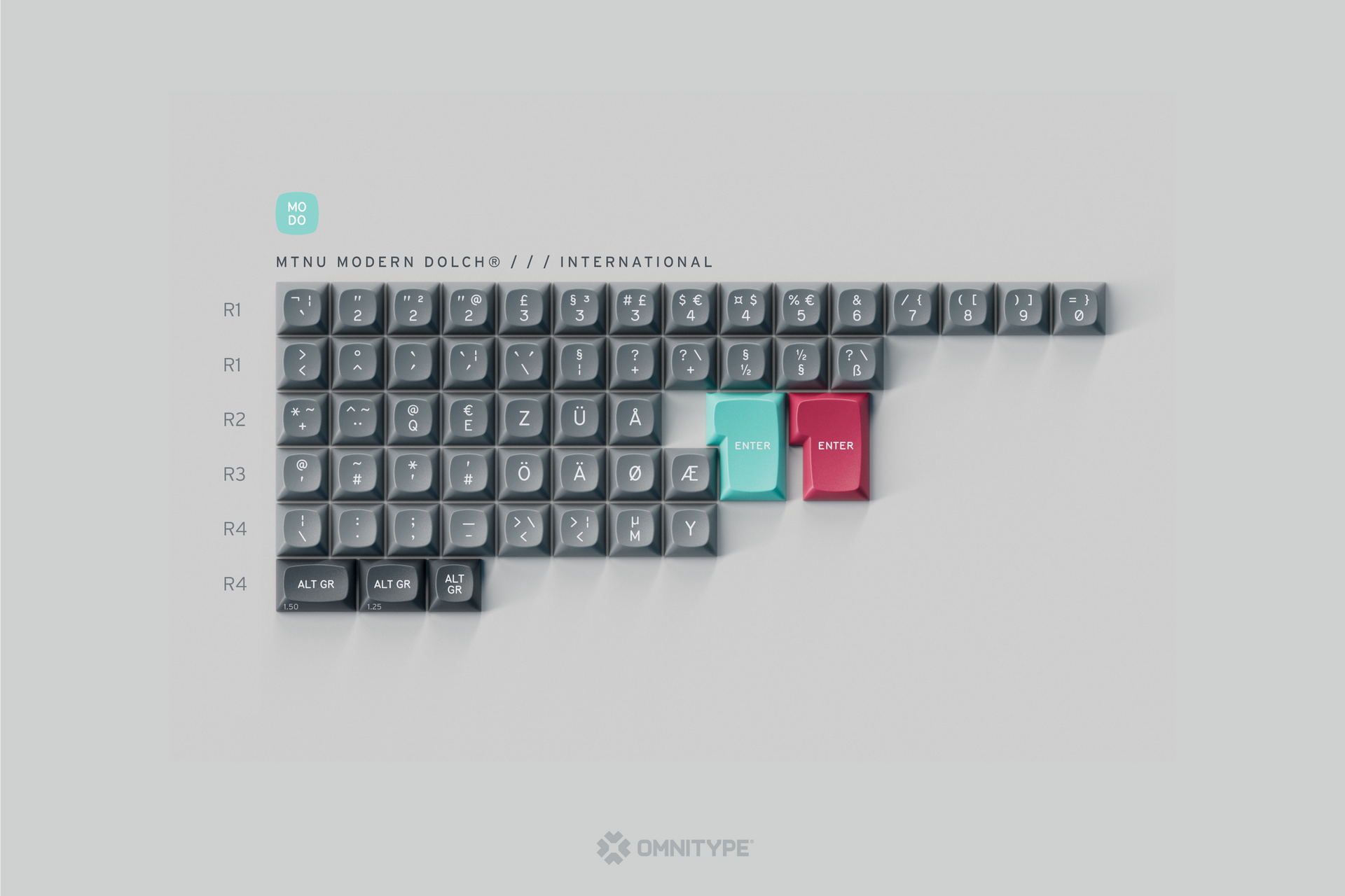 GMK MTNU Modern Dolch Keycaps