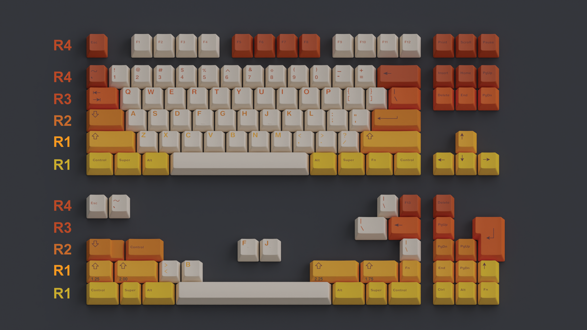 Fall Key Caps ePBT Fall Keycaps