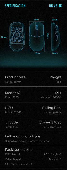 LAMZU - Atlantis OG V2 4K Wireless Mouse