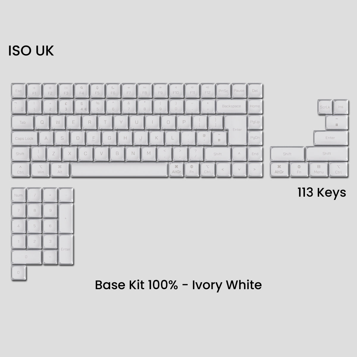Awekeys Air Low Profile Metal Keycaps - Cherry MX