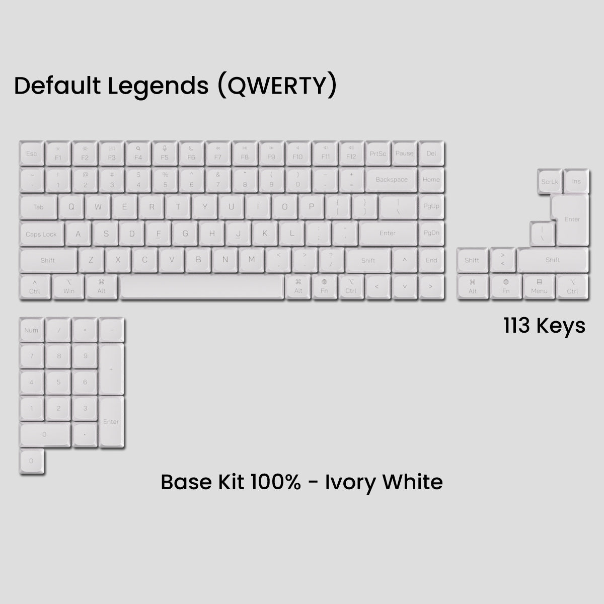 Awekeys Air Low Profile Metal Keycaps - Cherry MX
