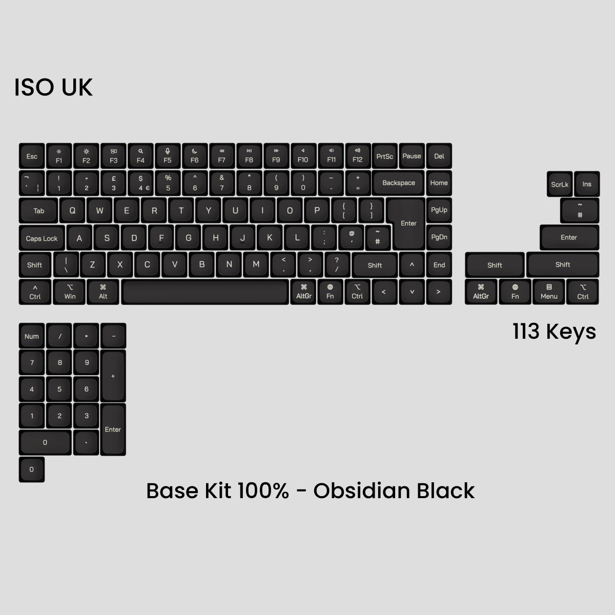 Awekeys Air Low Profile Metal Keycaps - Cherry MX