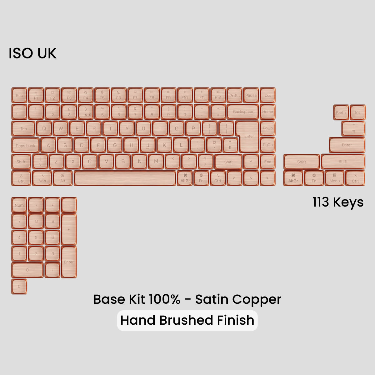 Awekeys Air Low Profile Metal Keycaps - Cherry MX