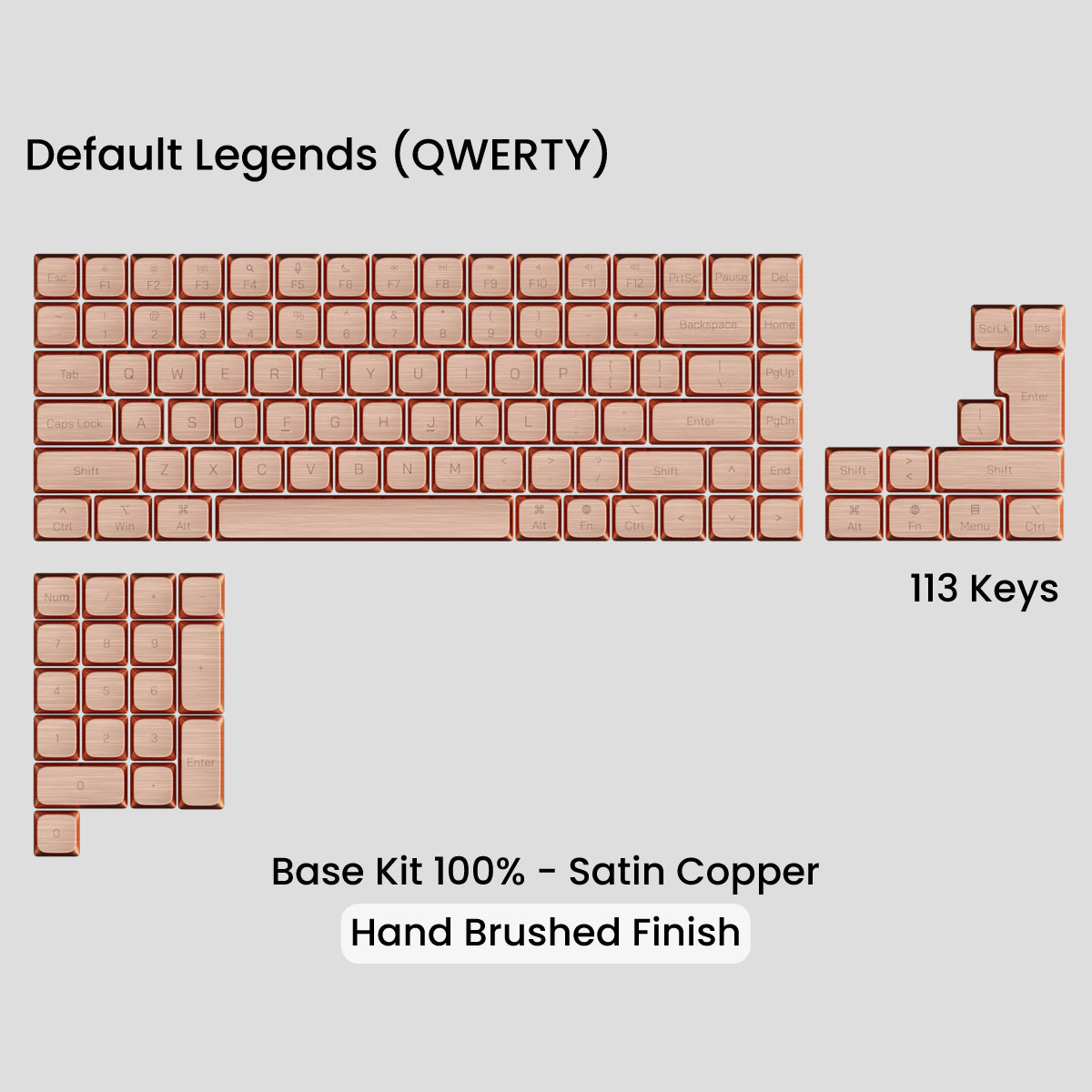 Awekeys Air Low Profile Metal Keycaps - Cherry MX