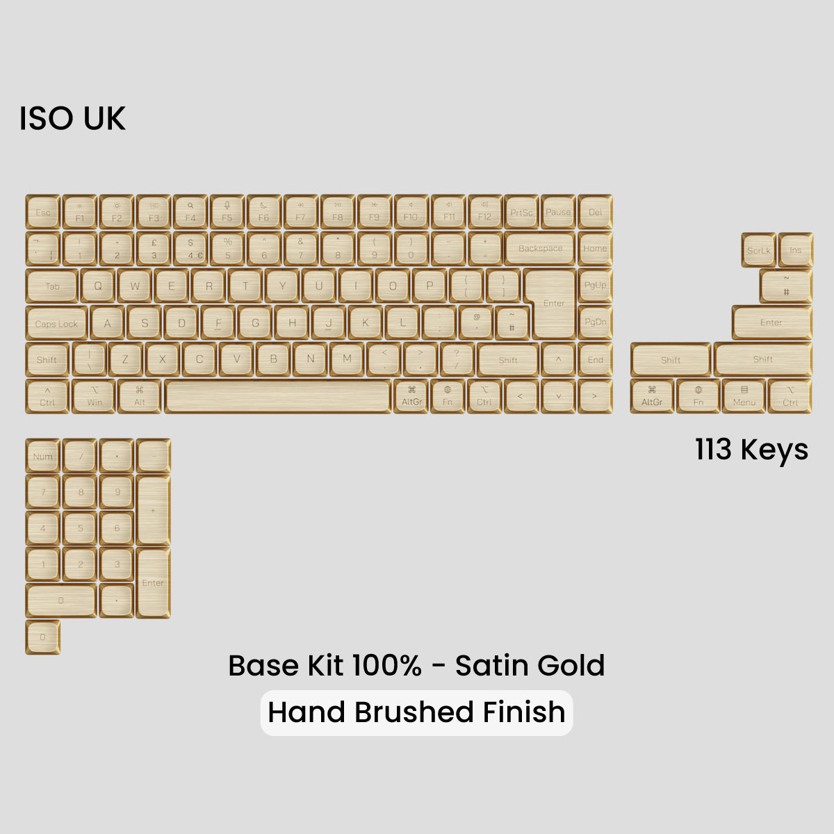 Awekeys Air Low Profile Metal Keycaps - Cherry MX