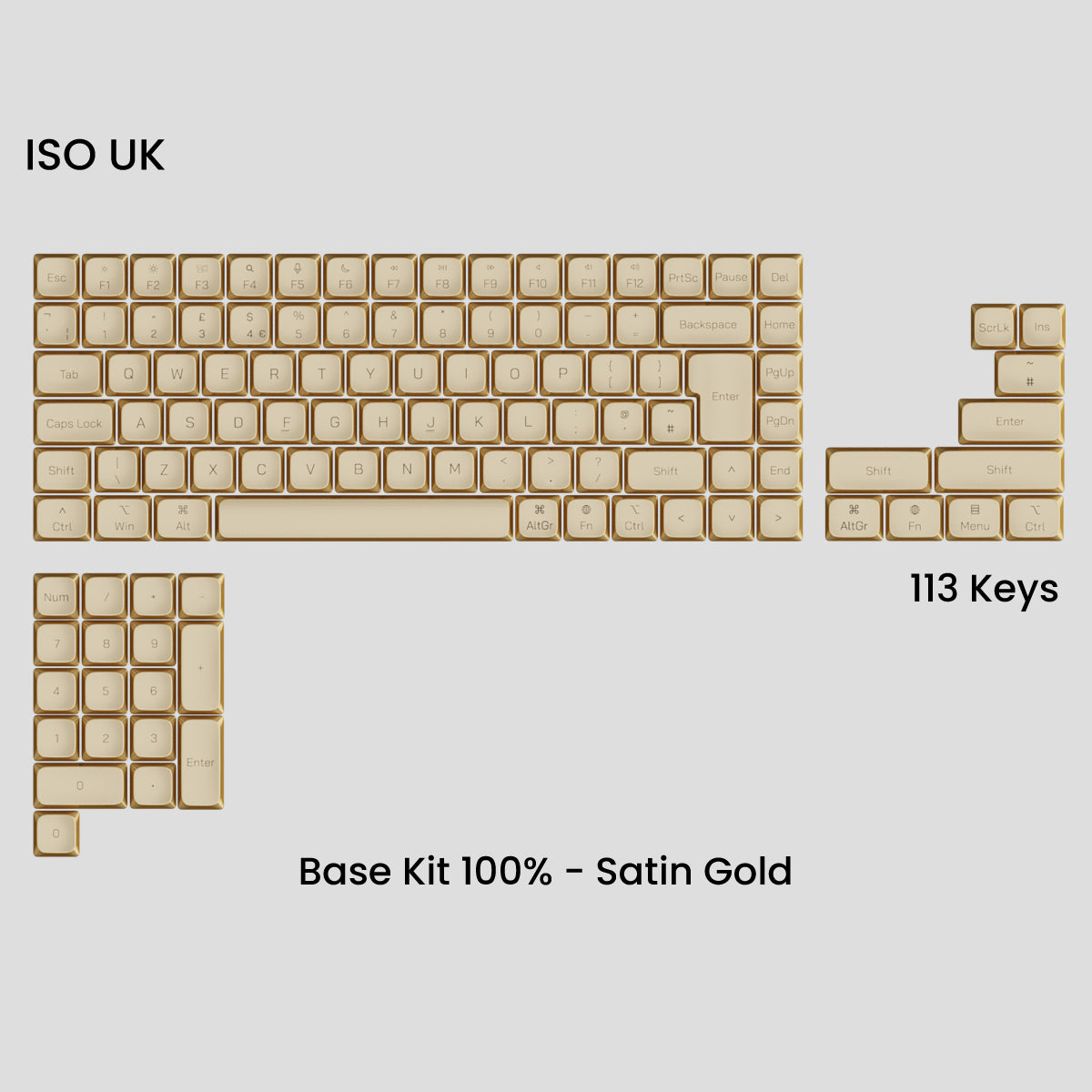 Awekeys Air Low Profile Metal Keycaps - Cherry MX
