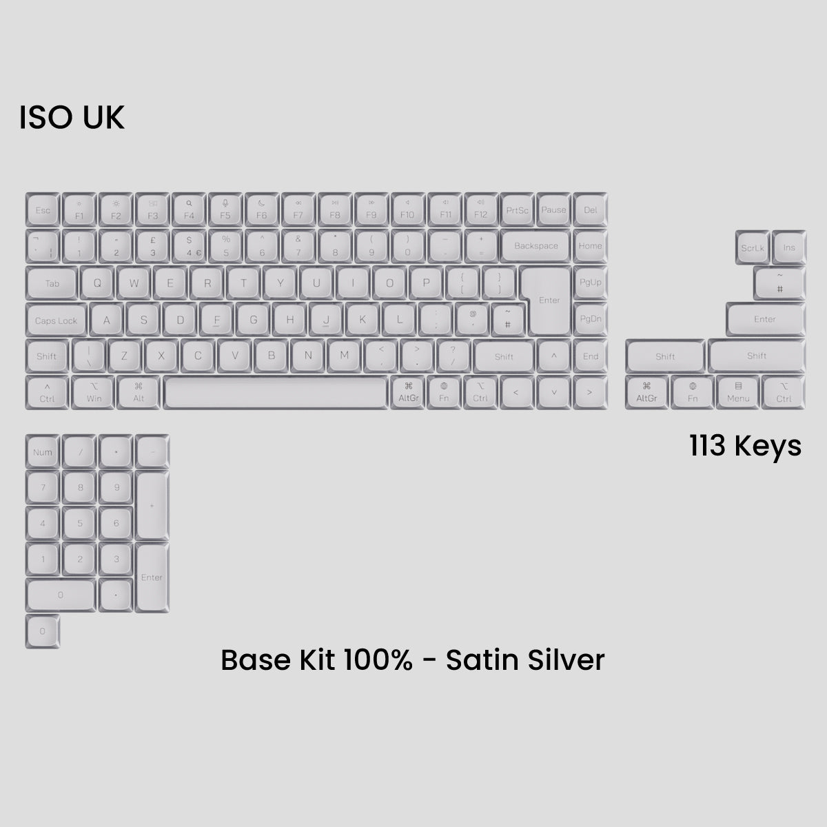 Awekeys Air Low Profile Metal Keycaps - Cherry MX