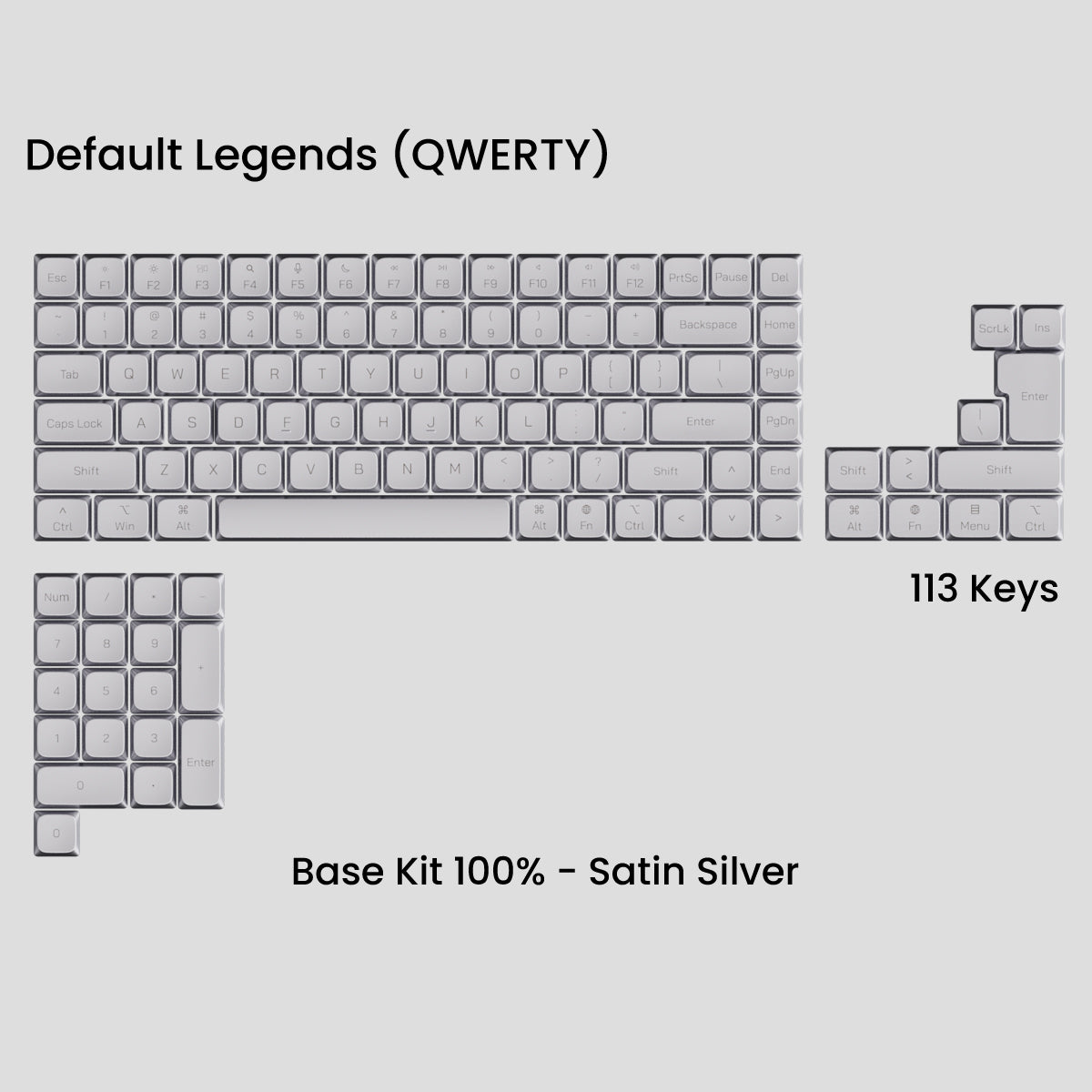 Awekeys Air Low Profile Metal Keycaps - Cherry MX