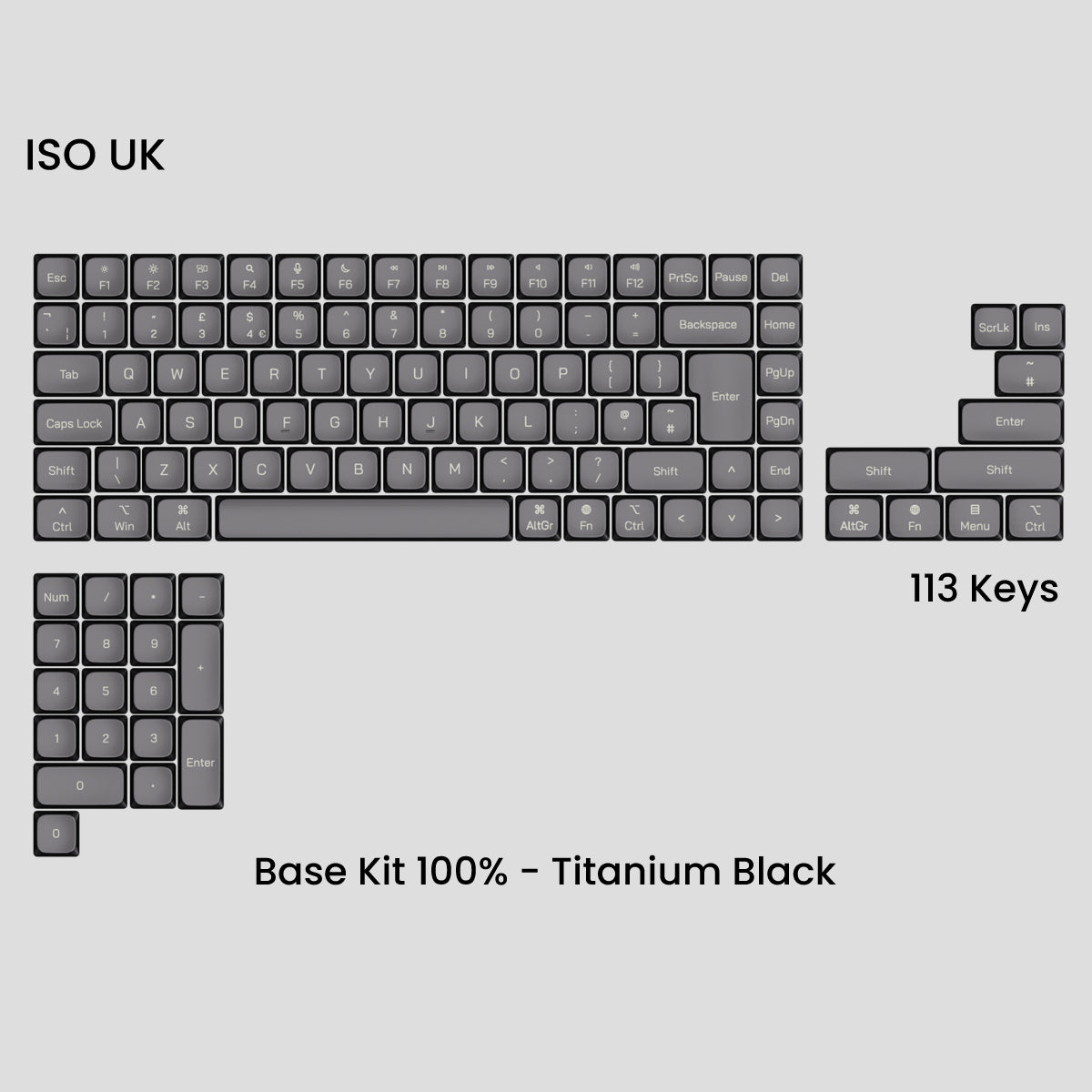 Awekeys Air Low Profile Metal Keycaps - Cherry MX